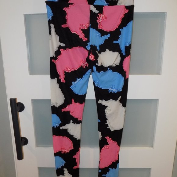 LuLaRoe Leggings Americana United States/Maps Unicorn Size OS Women's - Picture 3 of 3